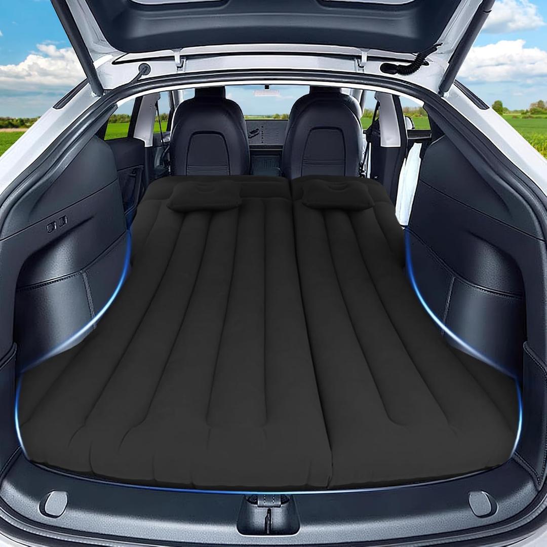 Car Air Mattress, Inflatable Bed Compatible with Tesla Model Y, Thickened Comfortable Durable, Foldable Mattress for Trunk/Rear Seat, Air Bed for Sleep Camping Travel (Black) Car Air Mattress, Inflatable Bed Compatible with Tesla Model Y, Thickened Comfortable Durable, Foldable Mattress for Trunk/Rear Seat, Air Bed for Sleep Camping Travel (Black)