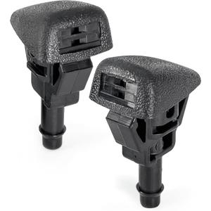 Click&Fit Windshield Washer Nozzles compatible with 2015-2024 Chevrolet Equinox, GMC Yukon, Cadillac Escalade, Buick Enclave Wiper water jet sprayers replaces 95429754, 23181646, 2-pcs, 2-Outlets
