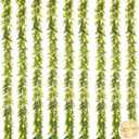 BLEUM CADE 9 Pack Eucalyptus Garland with Lights, 5.9 Ft/pcs Artificial Greenery Garland Fake Hanging Eucalyptus Vines Garland Decor for Wedding Backdrop Arch Party Home Table Decoration(Grey Green)