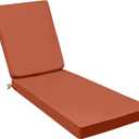 AAAAAcessories Outdoor Chaise Lounge Cushions, Fade-Resistant, Waterproof Patio Furniture Replacement Cushions, 80" x 26" x 3", Rust