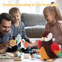 RoundFunny 7 Pcs Birds Stuffed Animals with Babies Egg and Nest 9.8 Inch Mommy Bird Forest Plush Toys Set Gifts for Kids Girls Boys Woodland Baby Shower Party Favors Birthday Classroom Prizes