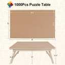 1000 Piece Wooden Folding Puzzle Table with Legs, 22" x 30" Jigsaw Puzzle Board with 4 Drawers and Protective Cover Portable Jigsaw Puzzle Table for Adults and Teens