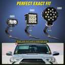 Nilight Ditch Light Brackets Hood Hinges Mount Bracket Kit for Auxiliary Offroad LED Pods Work Lighting Compatible with Toyota 4Runner 2009-2023 Tundra 2007-2021