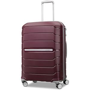 Samsonite Freeform Hardside Expandable with Double Spinner Wheels, Merlot, Checked-Medium 24-Inch