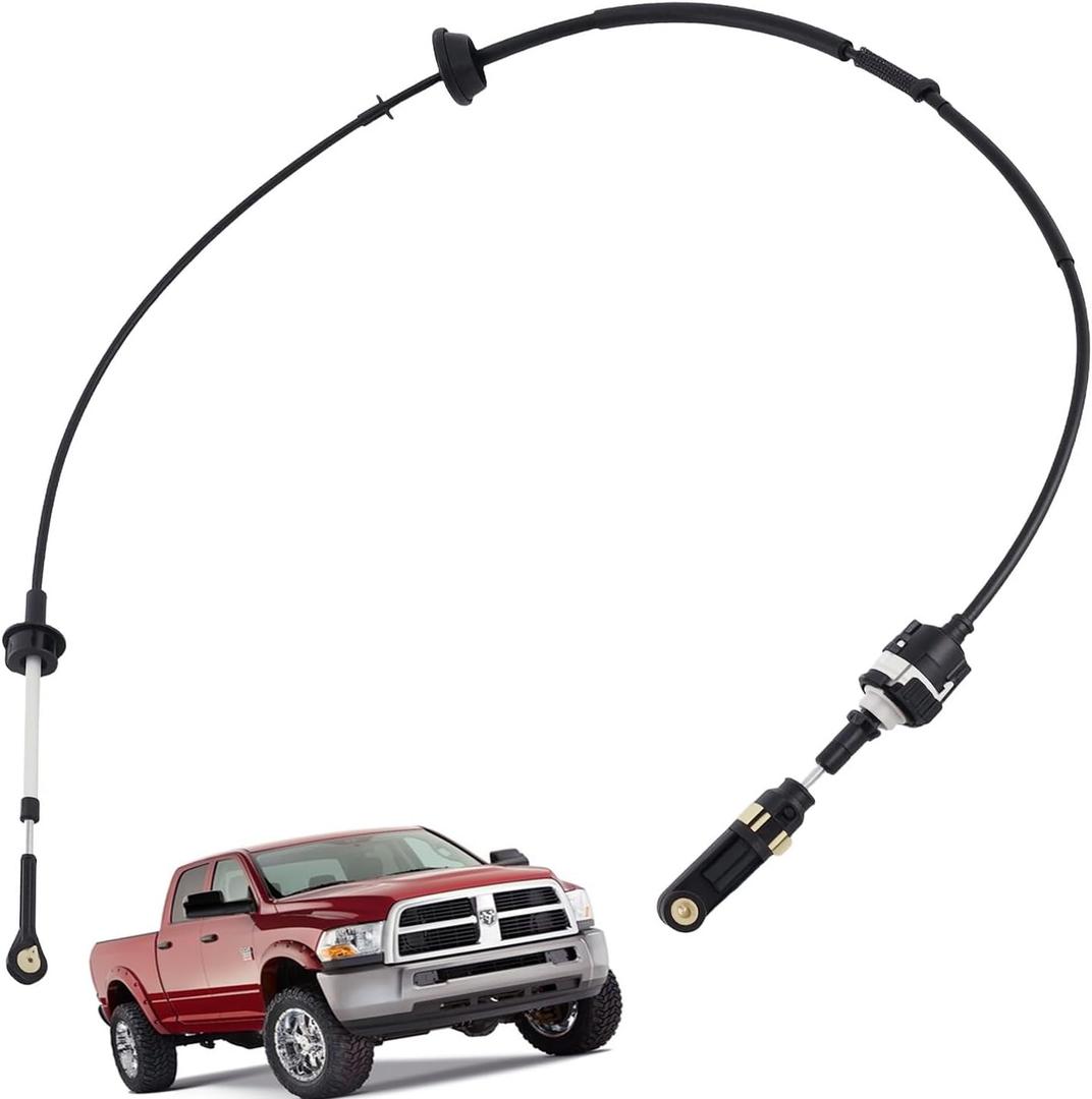 MUCO New Automatic Transmission Shifter Cable 68261253AC 68039341AE fit for Ram 2500 2012-2018; Ram 3500 2011-2023; Ram 4500 2011-2015; Ram 5500 2011-2015