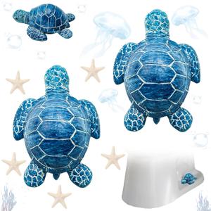 2 Pcs Toilet Bolt Covers Decorative, Sea Turtles Toilet Bolt Caps Screw Covers, Ocean Theme Bathroom Decor Easy to Install Avoid Rusting (Sea turtle)