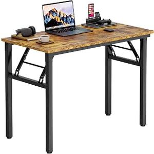 Need Office Computer Desk 35.8 Inch Sturdy Folding Laptop Table Retro