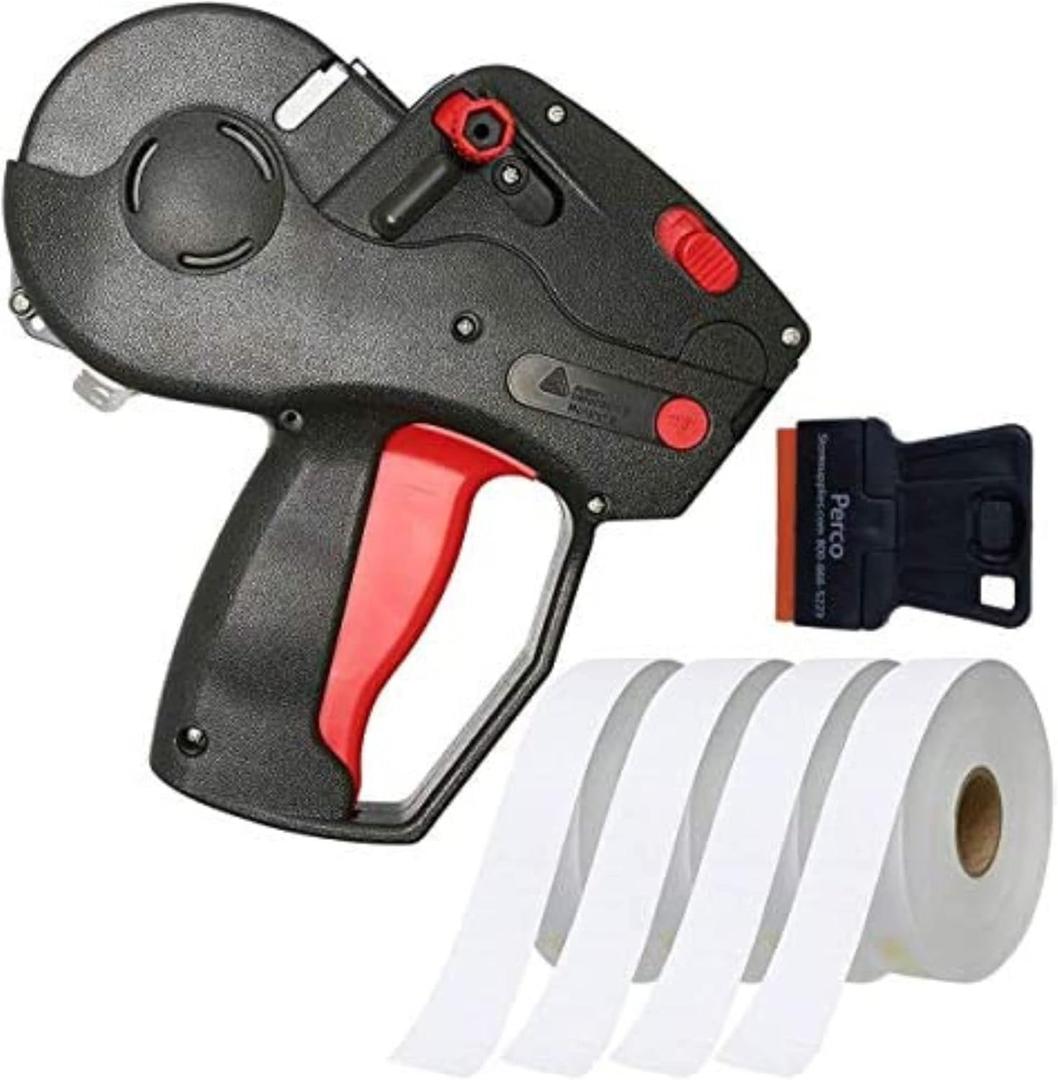 Perco Monarch 1131 Pricing Gun with Labels Starter Kit: Includes Price Gun, 10,000 White Pricing Labels and Preloaded Inker