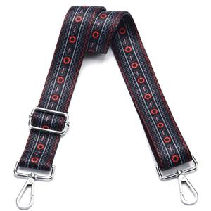 Wide Purse Strap Adjustable Replacement Crossbody Bag Strap Silver Hardware Shoulder Straps (Silver Hardware-pattern-38s132-018)