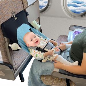 Baby Airplane Bed, Baby Travel Essentials for Flying, Portable Plane Seat Foot Rest Extender Must Haves for Infants 1-8 Months Old