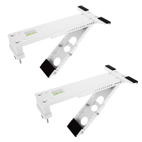 ZUQIAN 2 Pack Window Air Conditioner Support Bracket, Wall Mounting Unit Window Stand Mount AC Brackets Support, Universal for 5,000-24,000 BTU AC Units, Up to 165lbs