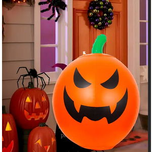 Scary Pumpkin Inflatable Halloween Decoration 5' W By 10' H