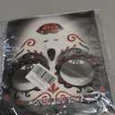 Day of the Dead Face Sticker Makeup Kit, 3 Packs Halloween Glitter Sugar Skull Roses Temporary Tattoos for Adults Women Men Kids, DIY Skull Full Face Mask Stickers for Halloween Party Cosplay Supplies