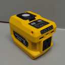 220W Power Inverter Compatible with Dewalt 20V Battery, DC 20V to AC 110V Inverter, Portable Power Station Generator with 1 AC Outlet, 2 USB Ports & 1 Type-C Fast Charging, 400LM LED Work Light (Yellow)