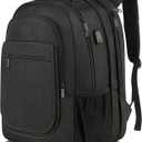 MATEIN Backpack for School, Expandable College Backpack for Boys Girl, Water Resistant Large Bookbag for Men Women, 15.6 inch Laptop Bag with USB Charging Port, Anti Theft Travel Daypack, Black