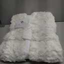 UGG Adalee Faux Fur Throw Blanket Luxury Lightweight Cozy Soft Throw for Couch Bed or Chair Hypoallergenic Machine Washable Double-Sided Fluffy Blanket Home Decor, 50-inch x 70-inch, Natural White