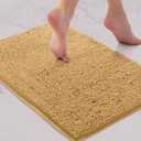 LuxUrux Bath Mat, Extra-Soft Plush Non-Slip Bathroom Rug, Luxury Chenille Microfiber Material, Super Absorbent Shaggy Bath Rug. Machine Wash & Dry (17 x 24 inches, Marzipan)