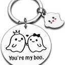 Boo Basket Stuffers for Women Men Him Adults Halloween Gifts for Women Men Boyfriend Girlfriend Husband Wife Couples Anniversary Birthday Gift Ideas Halloween Keychain Christmas Valentines
