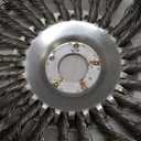 Steel Wire Rotary Weed Brush Cutter Trimmer Head for Weed Cutter Eater, Indestructible Trimmer Blade with Universal Adapter Kits for Moss Grass Rust Removal (8 inch)