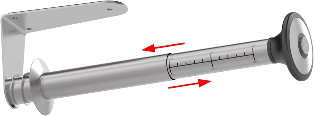 Paper Towel Holder Under Cabinet Adhesive or Wall Mounted Easy Tear One Hand Stainless Steel Fit Rolls(Silver) (Brushed Nickel)