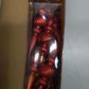 Luinabio 16 Pcs Red 4" Finial Drop Christmas Ornament Hanging Christmas Finial Ornaments Plastic Shatterproof Decor for Xmas Tree Winter Holiday Party Supplies, Shiny, Matte, Glitter, Sequin