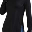 EKAMO Womens T Shirts Tunic Long Sleeve Crew Neck Side Slit Shirt Loose Casual Tunic Tops T Shirt Tees, Size XL
