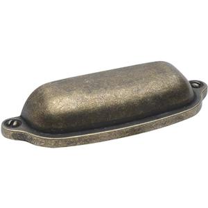 HARPOON Cup Handle Pulls Kitchen Drawer Cabinet Hardware European Style 3 Inch 10 Pack Antique Brass