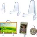 36 Packs(3 SIzes) Acrylic Easel Stands Display Stands/Plate Stands Coin Display Easel Holder for Air-Tite Coins Pocket Watches Capsules Challenge Medals Casino Chips , Photo Display,Baseball Sports
