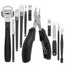Ingrown Toenail Clippers, Upgraded 11Pcs/set Nail Treatment Foot Tool Kit, Pedicure Knife Nail Lifter Cutter Cuticle Manicure Kit Foot Care Toe Nail File for Podiatrist Ingrown Seniors Adult
