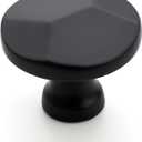 Ravinte 25 Pack Matte Black Round Cabinet Hardware Knobs, Solid Zinc Alloy Single Hole Drawer Pulls Dresser Knobs for Kitchen, Bathroom Furniture