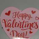 Happy Valentine' s Day Metal Garden Stake Welcome Yard Sign Pink Love Heart Decorative Lawn Sign for Wedding Anniversary Home Outside Lawn Porch Walkway Decor