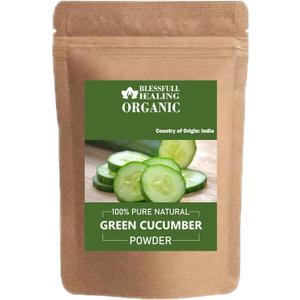 Blessfull Healing Organic Green Cucumber Powder 100% Pure Natural 200 Gram / 7.05 oz, BBD 06/19/2028