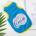 Cat Outfit Dog Sleeveless Mesh Tank Top Summer Cooling Quick Dry Shirts Cute Dogs Soft Basketball Vest Puppy Breathable Sportswear X-Large (Blue)