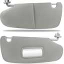 Gray Left Driver & Right Passenger Side Sun Visor Compatible with (2002-2009) Dodge Ram 1500 2500 3500,Sun Visor Replacement Number 1CT18TL2AA (Drive & Passenger Side)