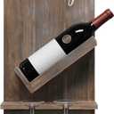 Elegant Designs HG1028-RWD 20" Wine Wisdom Wall Mounted Life Happens, Wine Helps Wall Shelf, for Dining Room, Bar, Kitchen, Restored Wood