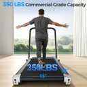 Walking Pad Treadmill with 8% Incline for Home Office,3.0HP Low Noise Portable Folding Under Desk Treadmill with Remote Control,Jogging Running Machine,350 Lbs Capacity,Handle Bar