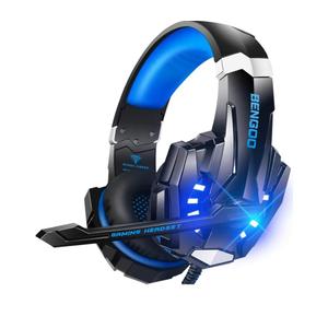 BENGOO G9000 Stereo Gaming Headset for PS4 PC Xbox One PS5 Controller, Noise Cancelling Over Ear Headphones with Mic, LED Light, 7.1 Surround Sound, Soft Memory Earmuffs for Nintendo Xbox Series X|S