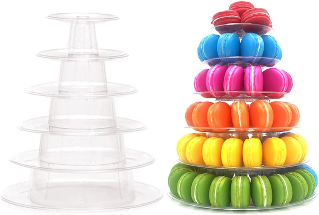 Macaron Tower Stand, 6 Tiers Macaron Display Macaroon Stand Tower Desserts Cupcake Holder Platter for Wedding, Birthday Party, Baby Shower, Party Decoration by Greatstar