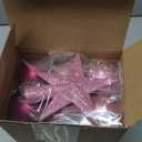 25 Pcs Mini Valentine's Balls Ornaments Set Valentine's Day Ball Topper Star Tree Hanging Ornaments for Party Decoration(Fresh Colors) (2.36 Inch)