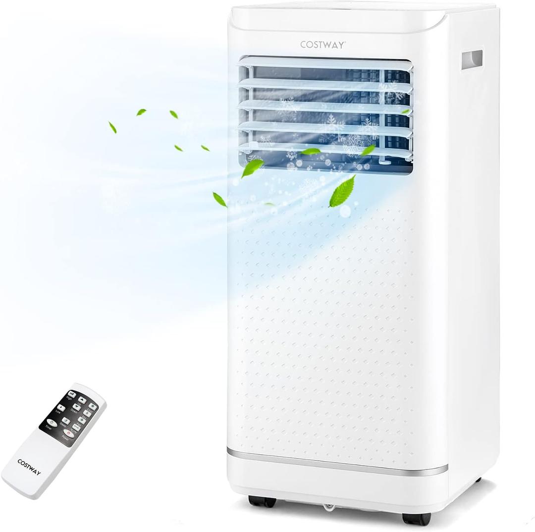 10000 BTU Portable Air Conditioner, Personal AC Unit with Dehumidifier & Fan Mode, Sleep Mode, 24H Timer, LED Display, Child Lock, Remote Control, Cool Rooms up to 350 Sq.Ft (10000BTU)