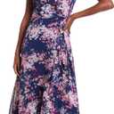 London Times Women's Dresses Ruffle V-Neck and Faux Wrap Maxi Dress (10)