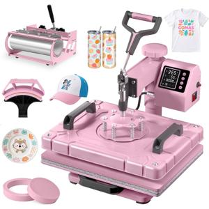 Slendor 12x15 Inch 5 in 1 Swing Away Heat Press Machine for T Shirts