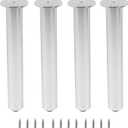 Geesatis 4 Pcs Furniture Legs Metal Adjustable Sofa Legs for Cabinet, Height 10-11inch, Silver