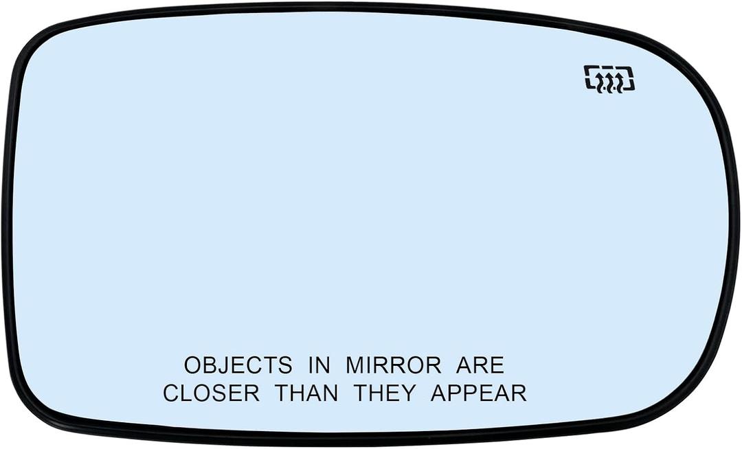 Passenger Right Side Heated Mirror Glass Replacement for 2011-2021 Chrysler 200 300, Dodge Charger Challenger - Side View Heated Convex Mirror Glass with Rear Holder, Replace 68101146AA