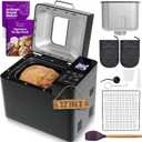 2LB Sourdough Bread Maker Machine for Home Bakery - 17 Program Gluten Free Bread Machine Maker with 15H Timer, 3 Loaf/Crust Sizes, Nut Dispenser - Aluminum Breadmaker Machines w/Recipe Book