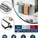 Alise Double Towel Bar Black,24" Towel Racks for Bathroom Wall Mounted,Bathroom Towel Rack SUS304 Stainless Steel Bathroom Towel Holder Quick Drying Hand Towel Holder Towel Bar for Walls