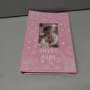 Baby Photo Album 4x6 300 Pockets with Memo Area & Hand and Footprint Kit, Linen Cover Slip-in Memory Book with Front Window, Acid-Free Keepsake for Newborn Boy Girl, First Year Moments, Pink