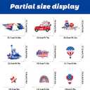 4th of July Patriotic Window Clings Watercolor Vintage Double-Sided Window Decals with USA Stars and Fireworks Design for Independence Day Memorial Day Party Decorations