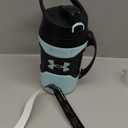 Under Armour Half Gallon Water Bottle Insulated, 64oz Insulated Water Bottle with Handle, Fence Hook, Leak Resistant, for Baseball, Football & More, Breeze Blue/Black