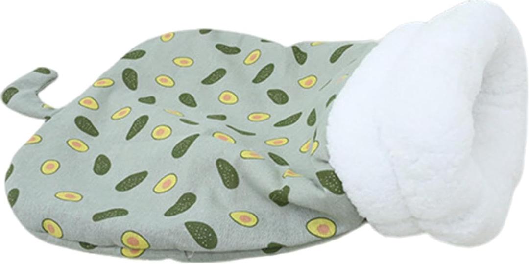 Cat Sleeping Bag Bed, Winter Soft Plush Sack Self Warming Cave Bed for Indoor Cats, 360°Wrap Comfortable Pet Snuggle Sack, Soft Plush Large